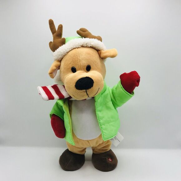 Gemmy Animated 16" Deer Sings Watch Me Whip Nae Nae Tested Works Santa Plush - Picture 1 of 9